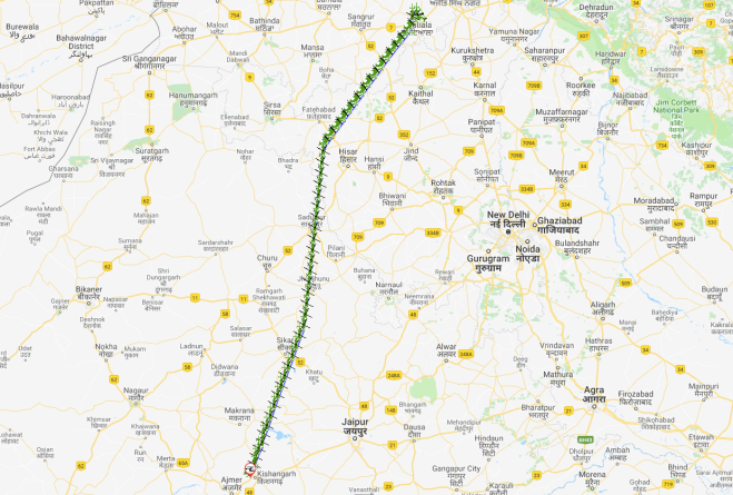 Patiala to Kishangarh - Leg 1 - July 30, 2018